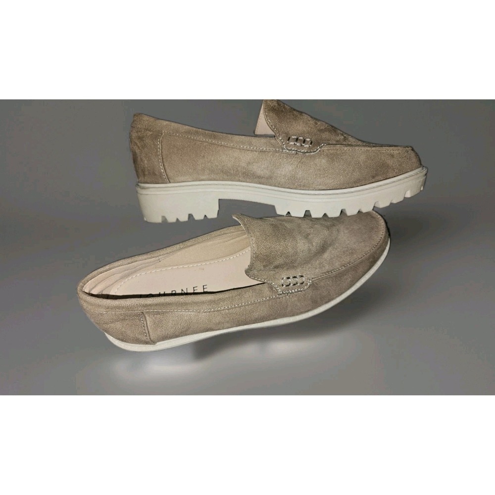 Journee Loafer Womens 8 Taupe Erika Tru Comfort Foam Slip On Casual Faux Suede